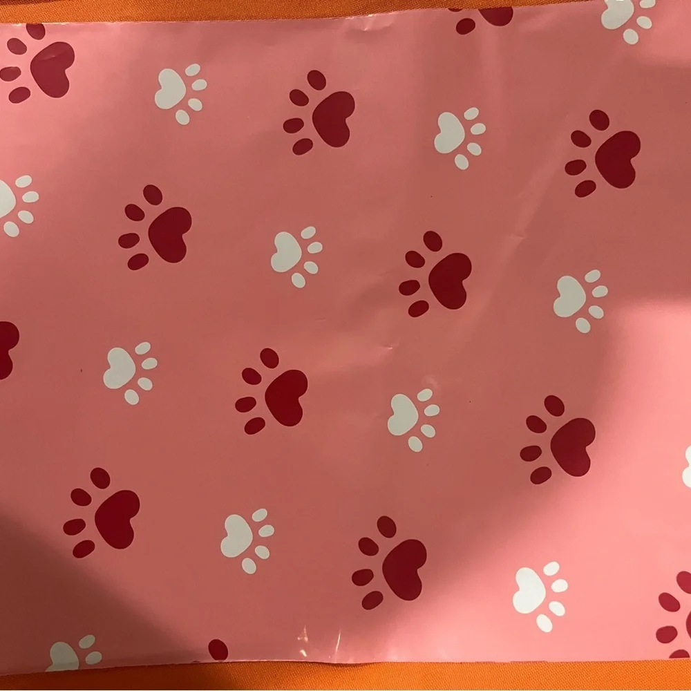 Pink Paw Print poly mailers 10” X 13” bundle set